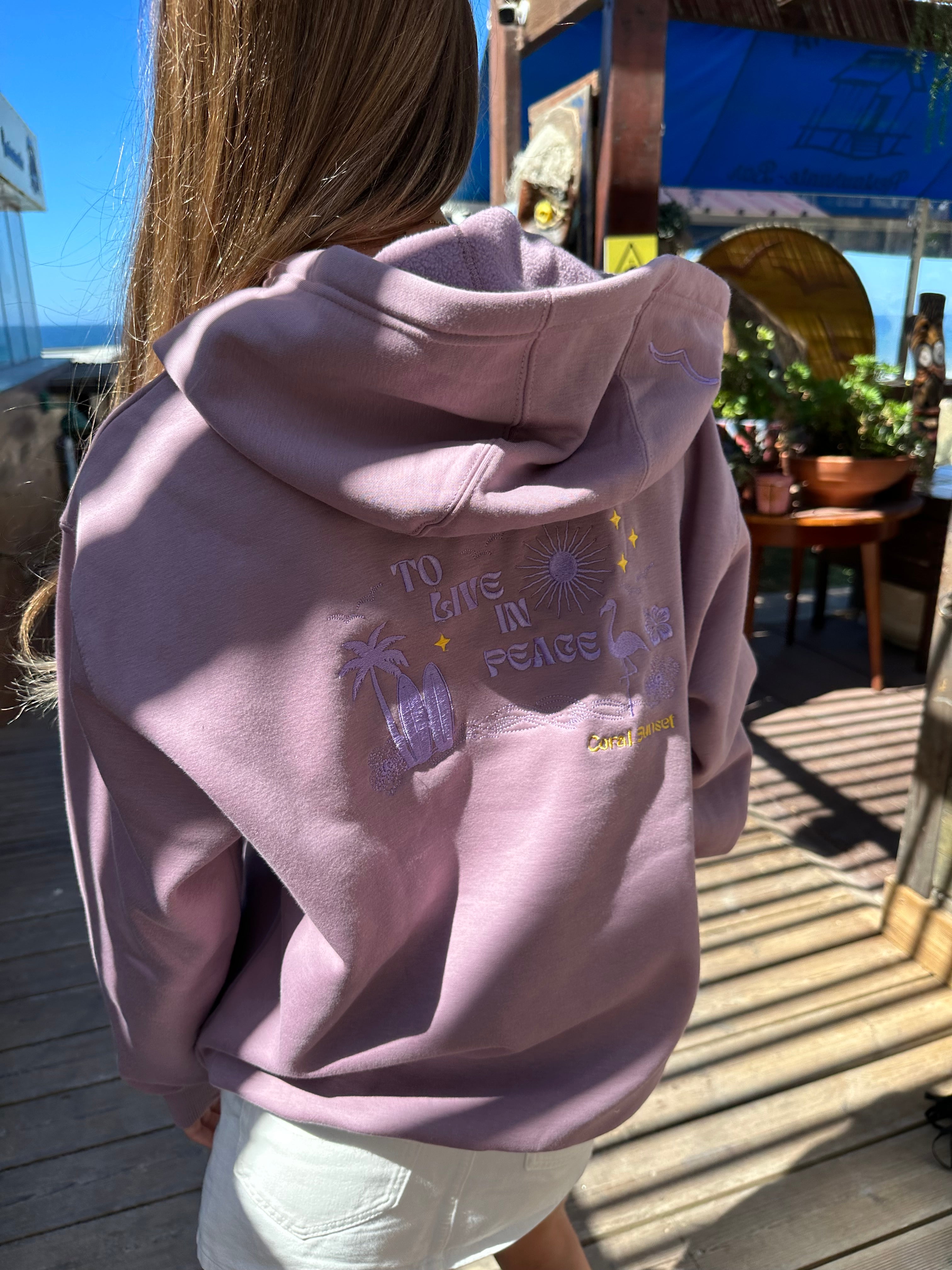 Lilac Live in Peace Hoodie